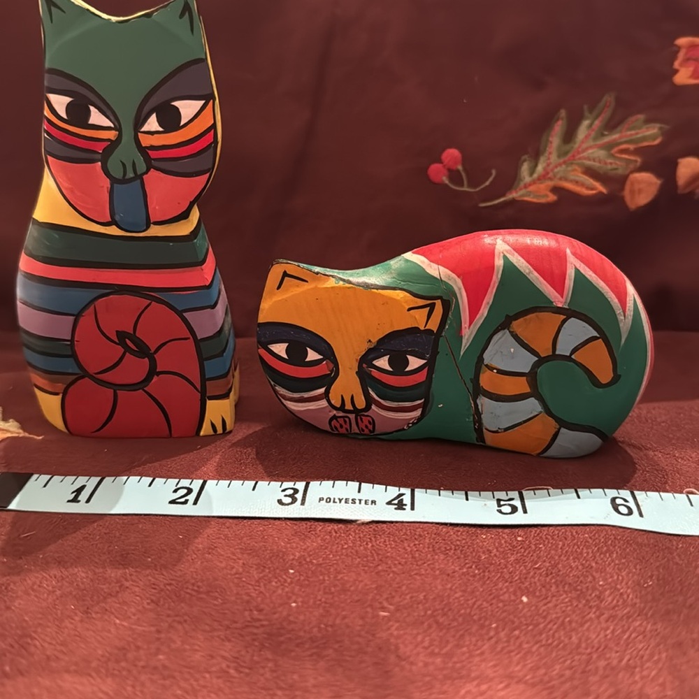 🐈⬛ Vintage Laurel Burch wooden cats - Picture 8 of 10